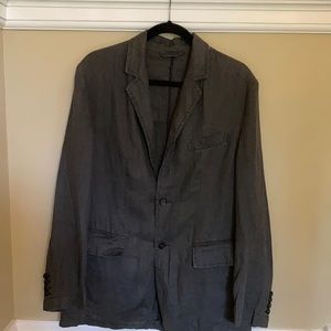 EUC BURBERRY men’s gray linen blazer. No flaws. Size 46